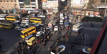 ग्वार्कोमा ‘फ्लाइ ओभर’ निर्माण सुरु भएसँगै ट्राफिक जाम